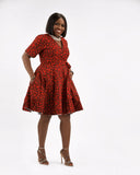 Womens african tops Reversible African Print Wrap Dress II