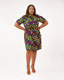 KINDNESS AFRICAN PRINT SHIRT DRESS