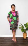 "Lover" African print dress for women