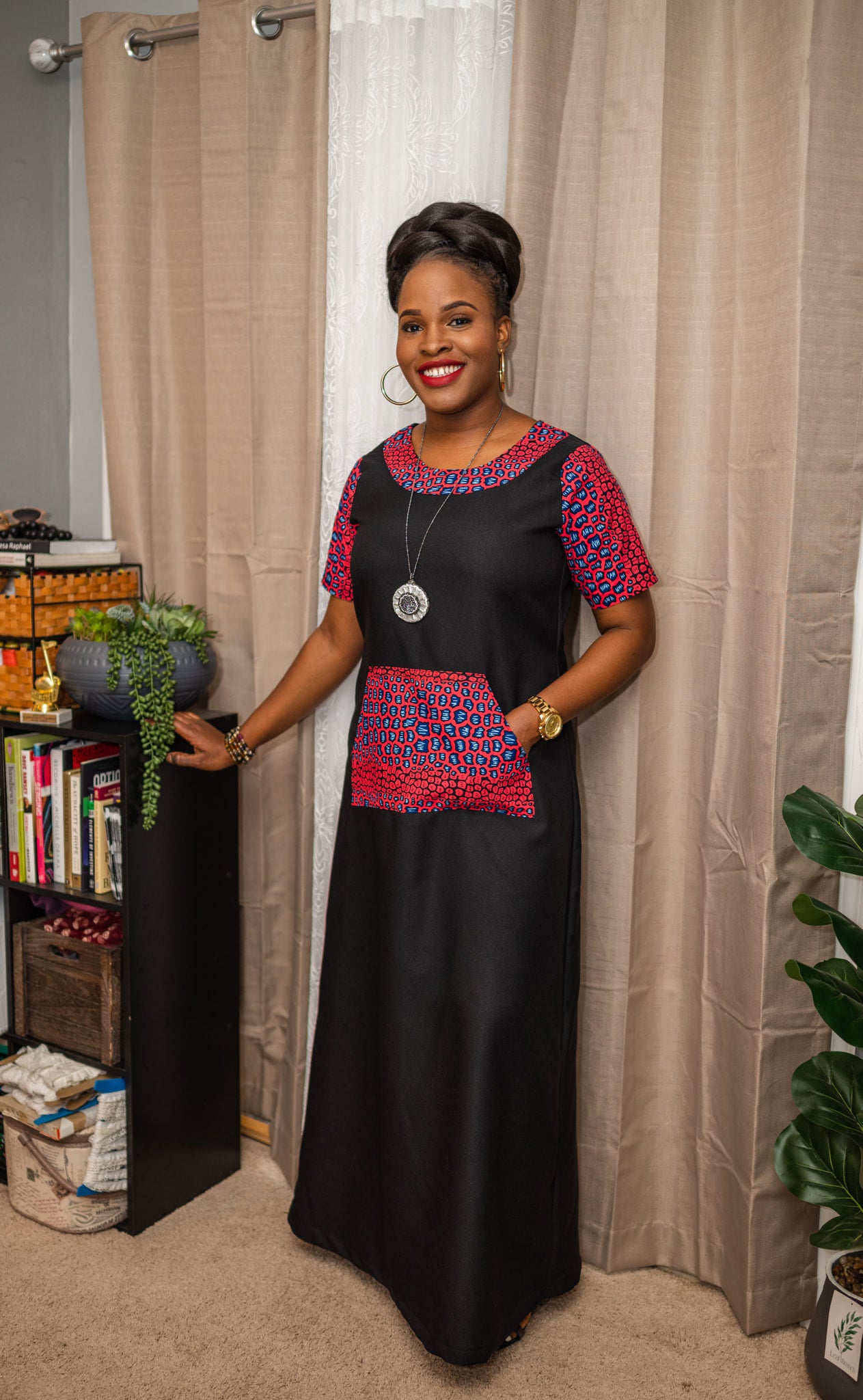 "Regal" AFRICAN PRINT MAXI DRESS
