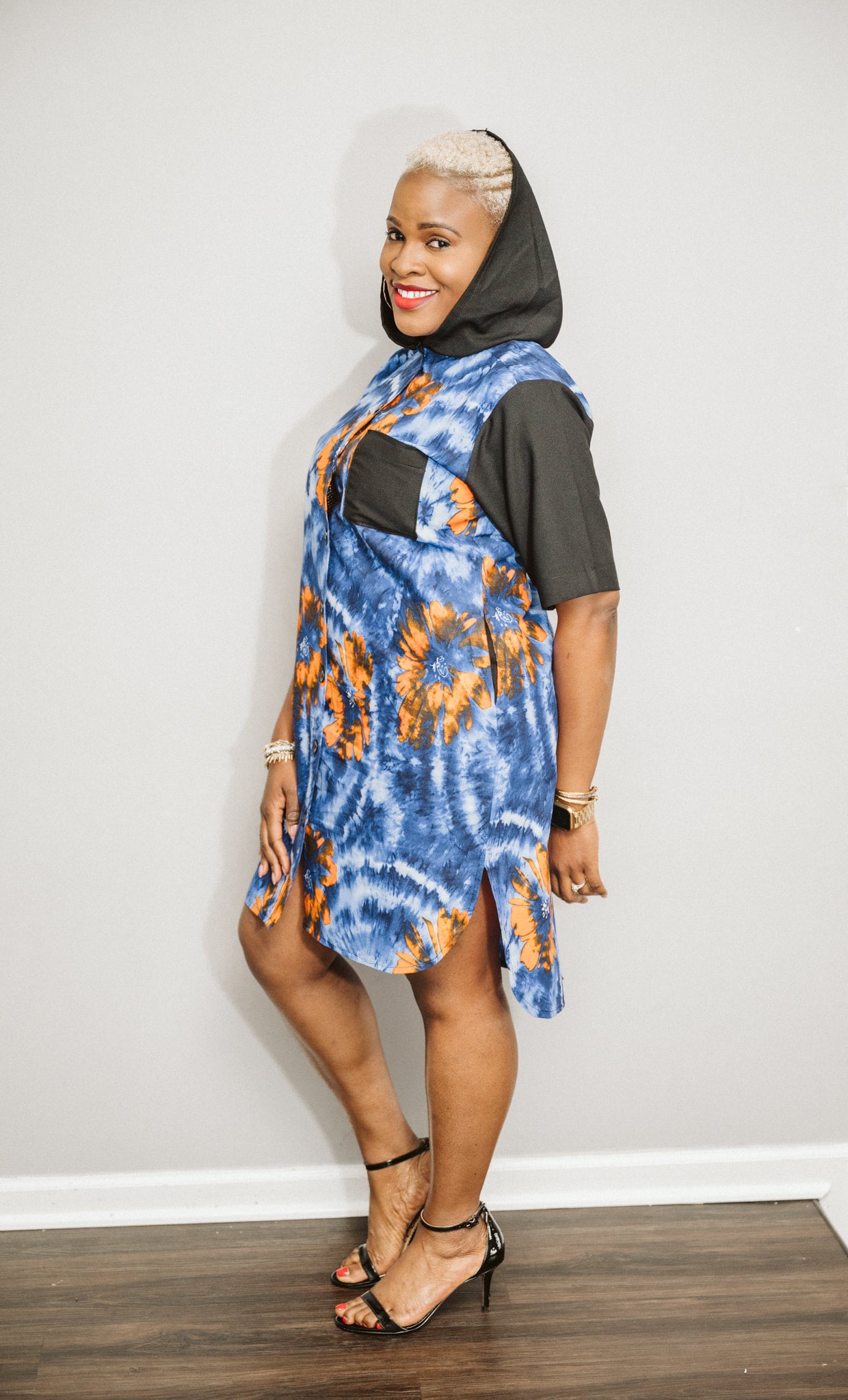 HOPE AFRICAN PRINT DRESS WITH HOODIE